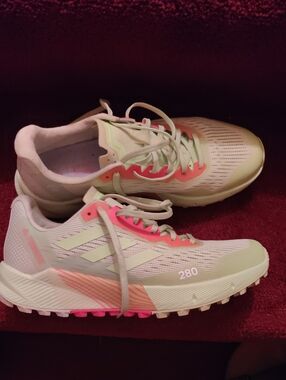 adidas Women's Light Green and Pink Trail Running Shoes